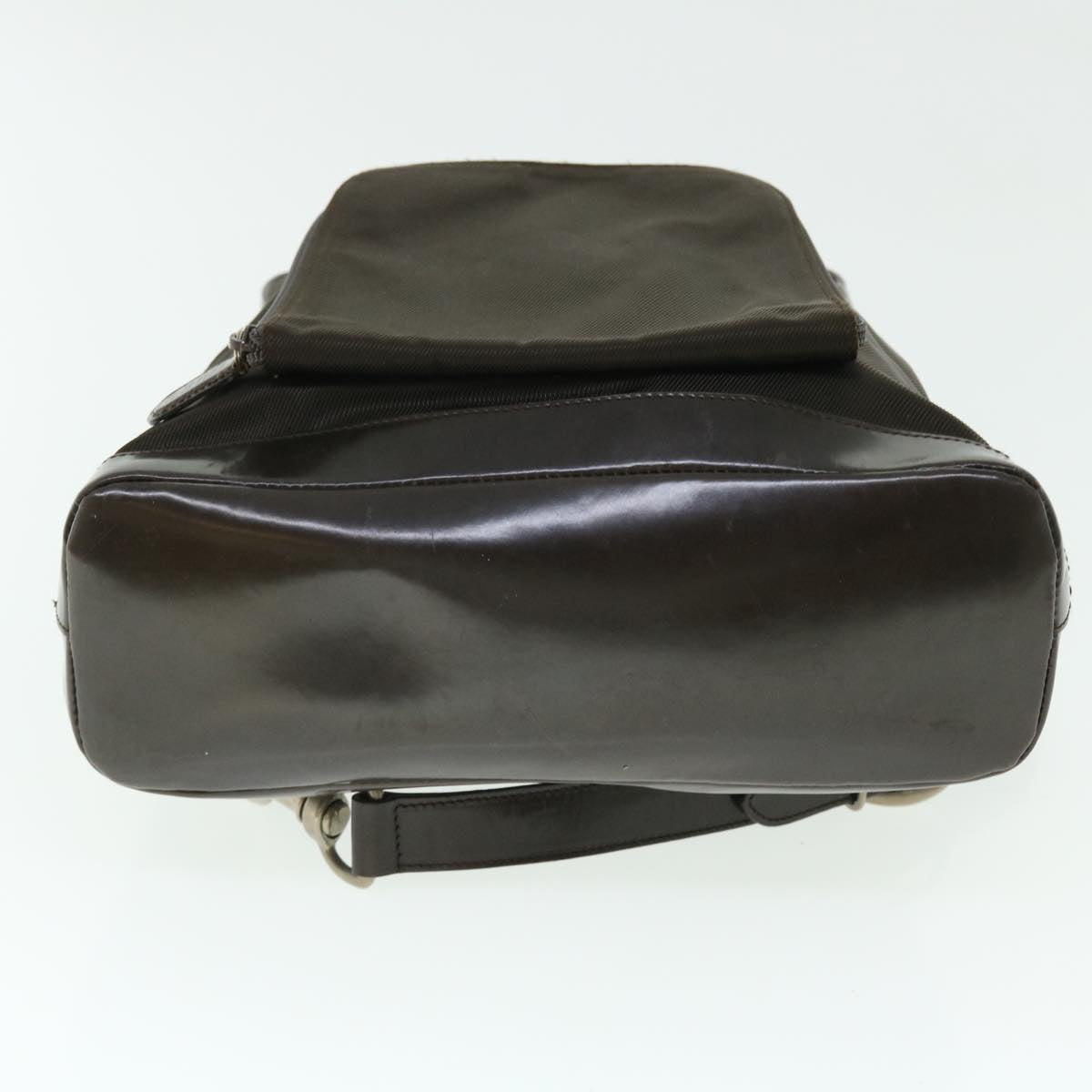 GUCCI Bamboo Shoulder Bag Nylon 2way Brown ac2125