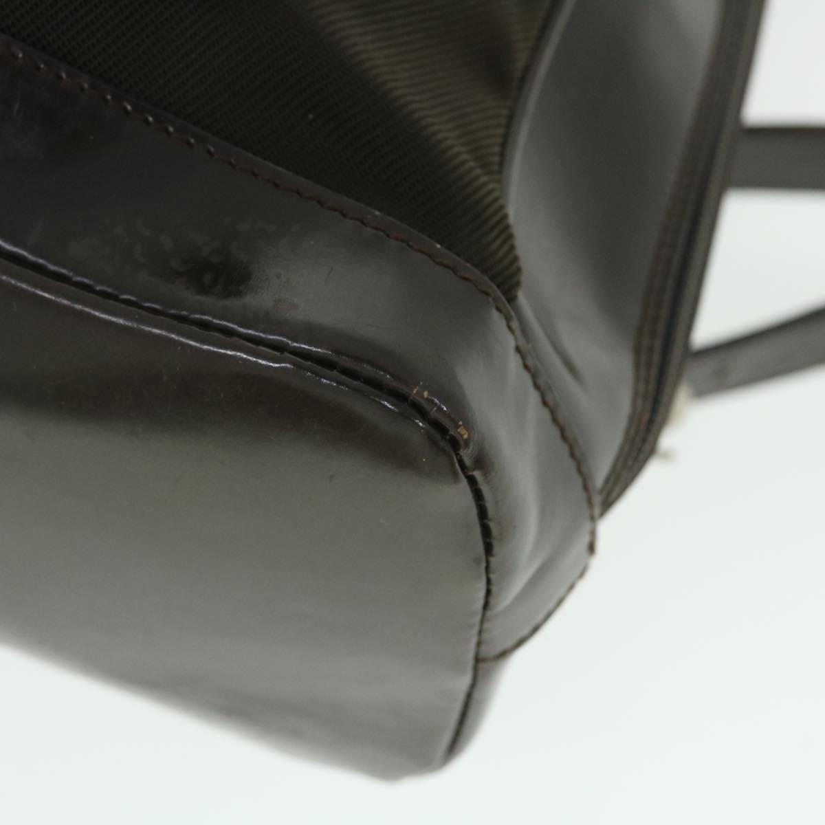 GUCCI Bamboo Shoulder Bag Nylon 2way Brown ac2125