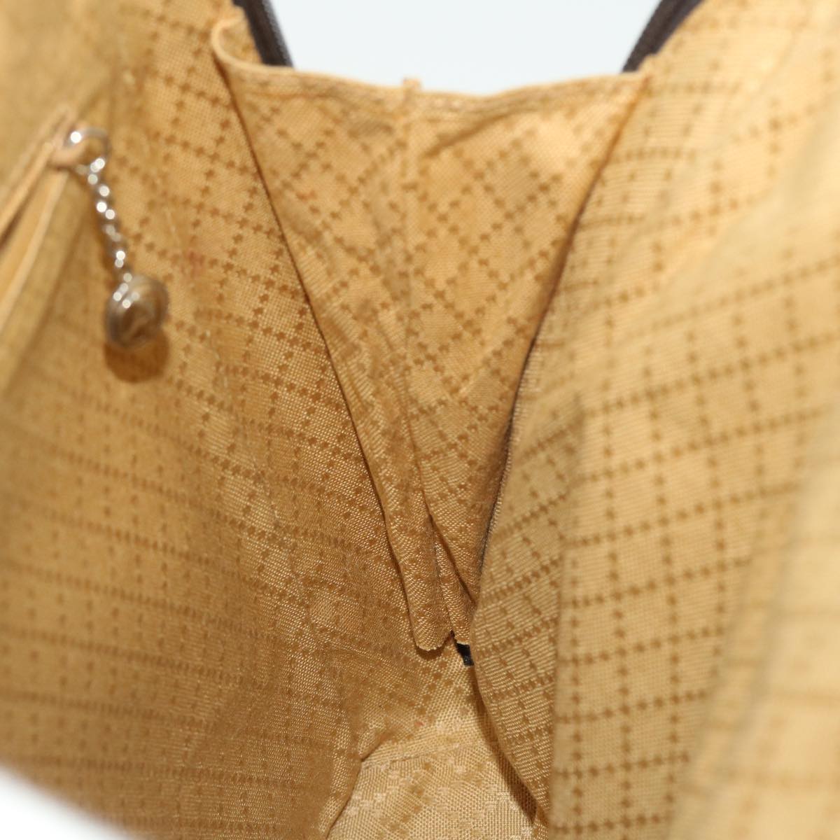 GUCCI Bamboo Shoulder Bag Nylon 2way Brown ac2125