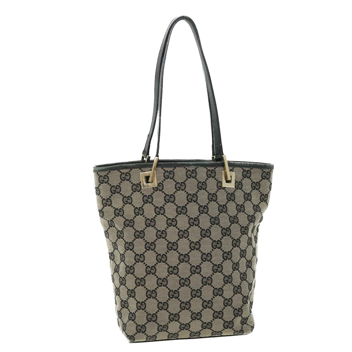 GUCCI GG Canvas Tote Bag Beige Black 002 1099 2404 ac2129