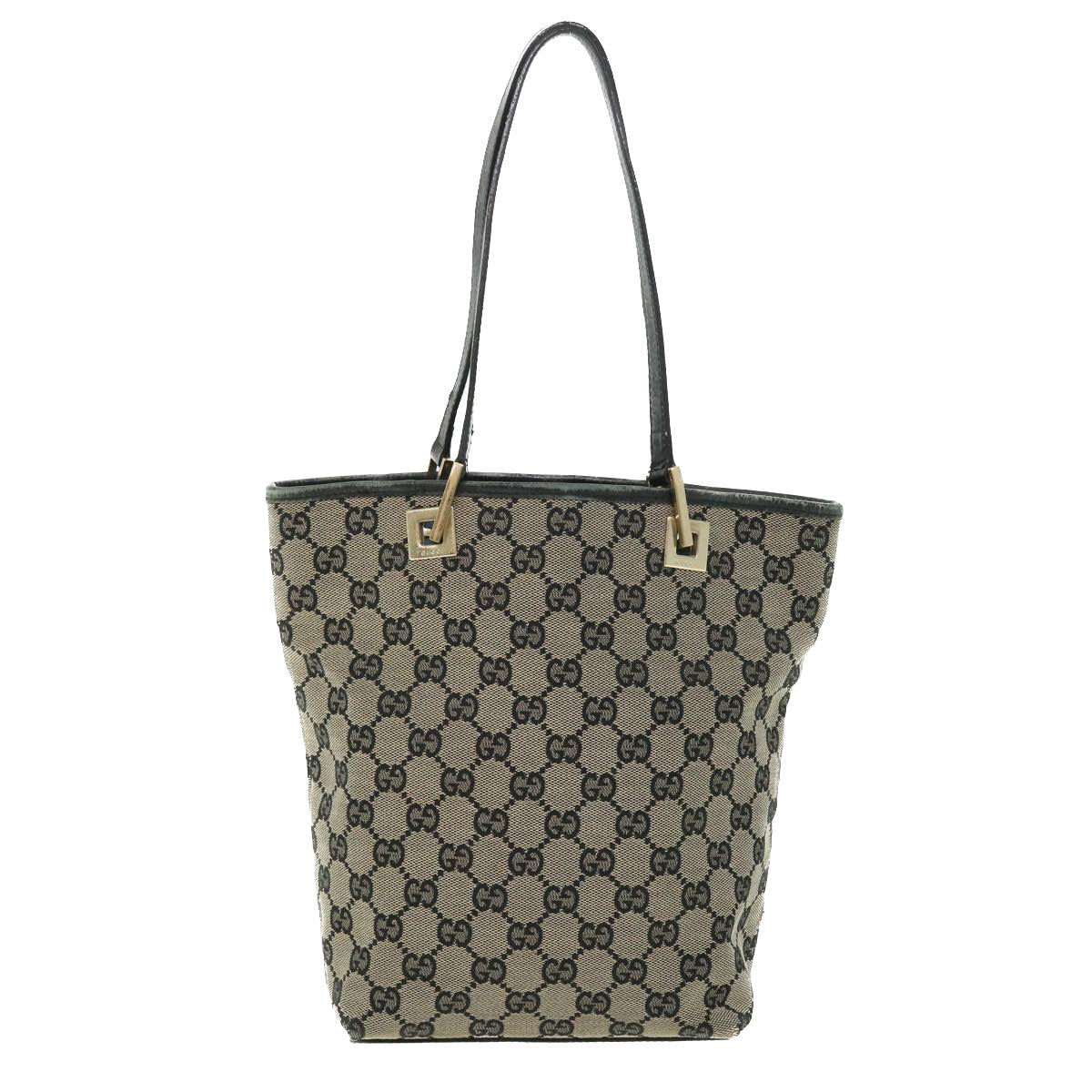 GUCCI GG Canvas Tote Bag Beige Black 002 1099 2404 ac2129