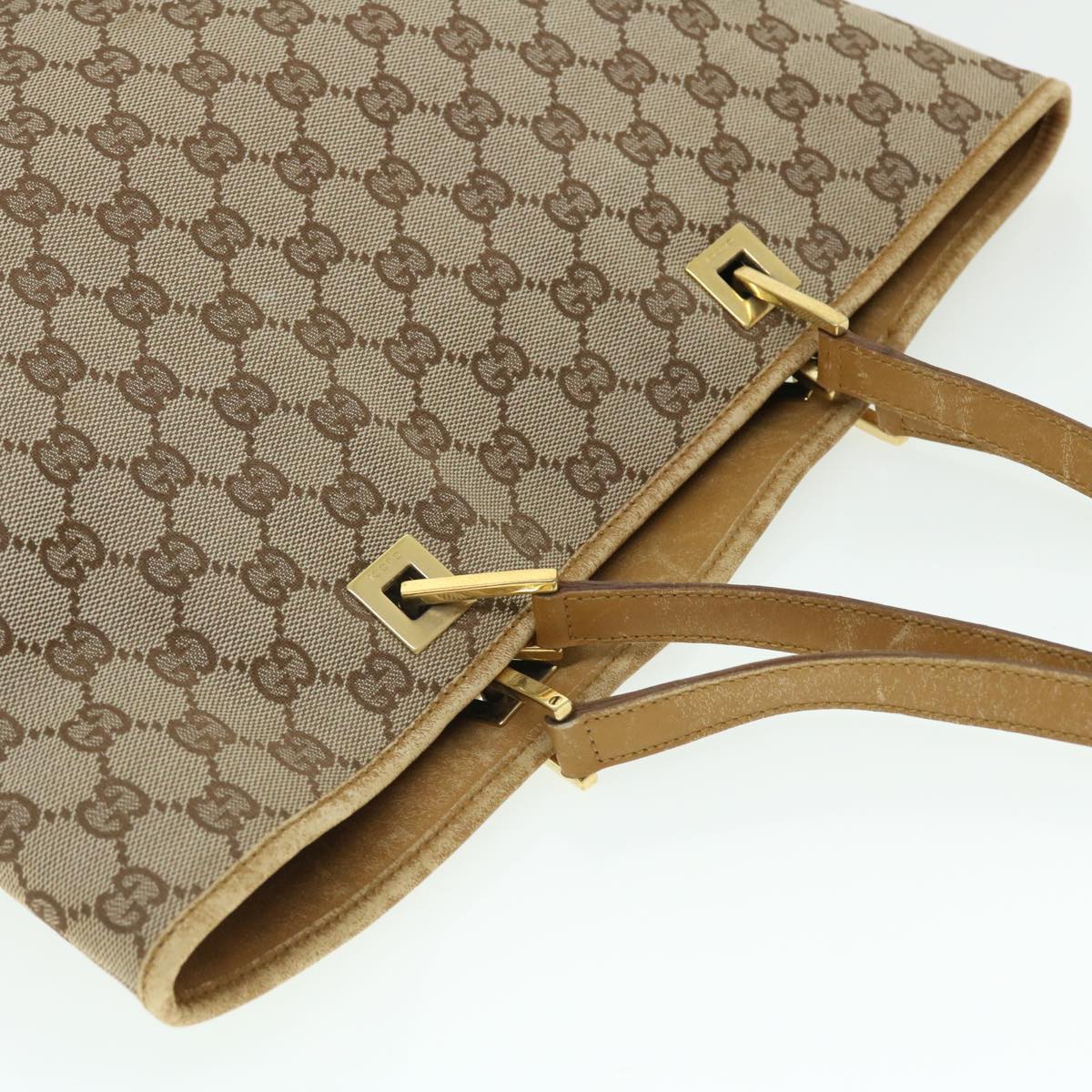 GUCCI GG Canvas Tote Bag Beige Brown 002 1098 3444 ac2130
