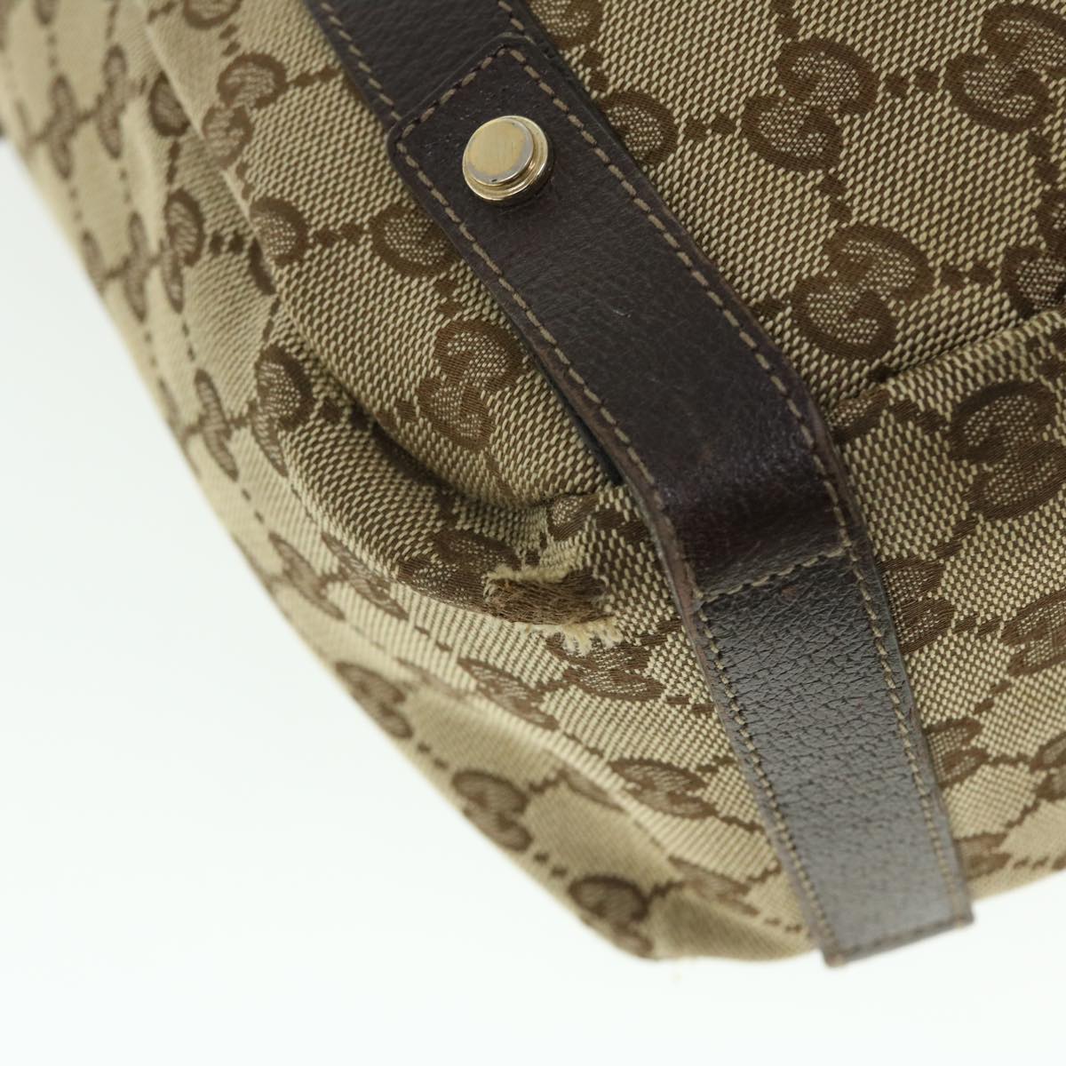 GUCCI GG Canvas Shoulder Bag Beige Brown 130736 ac2133