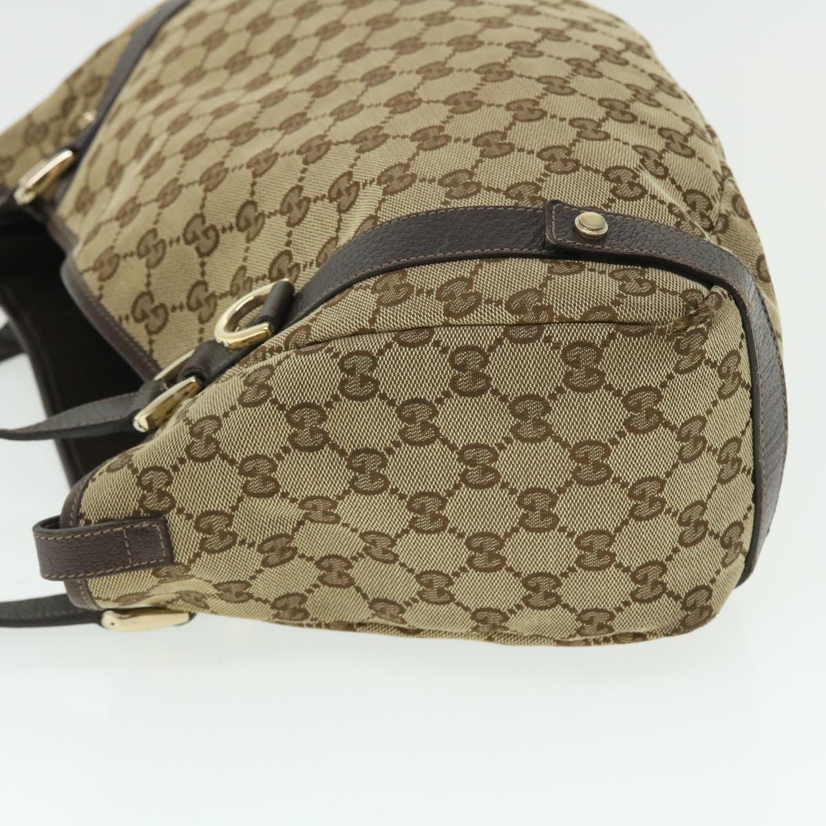 GUCCI GG Canvas Shoulder Bag Beige Brown 130736 ac2133