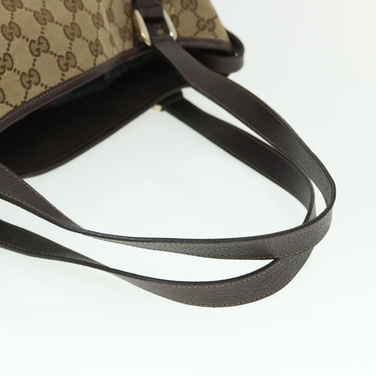 GUCCI GG Canvas Shoulder Bag Beige Brown 130736 ac2133