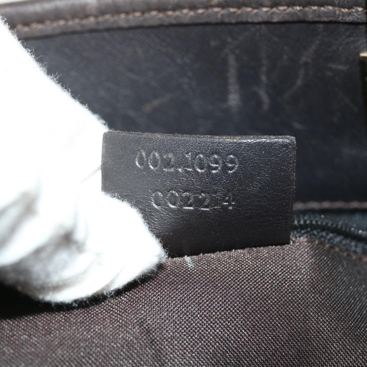 GUCCI GG Canvas Tote Bag Beige Dark Brown 002214 ac2134