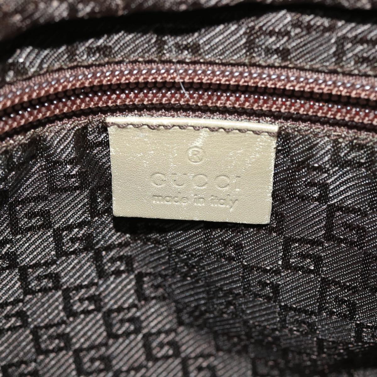 GUCCI Sherry Line Tote Bag Nylon Khaki Red 019 0402 1705 ac2136