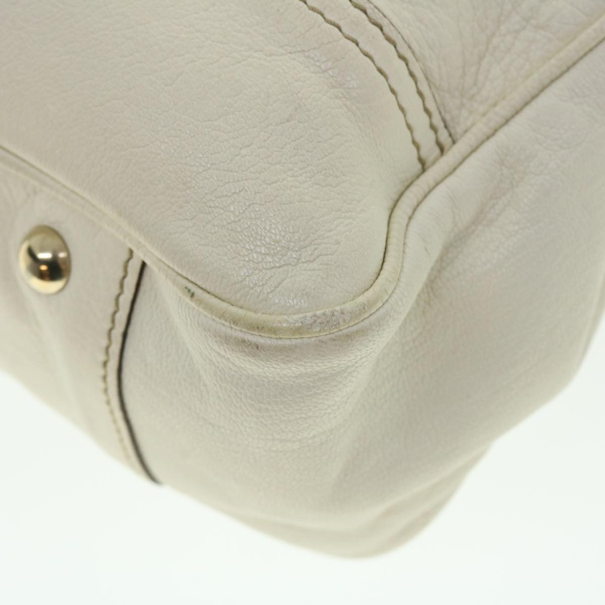 GUCCI Sherry Line Shoulder Bag Leather White Red 163805 ac2137