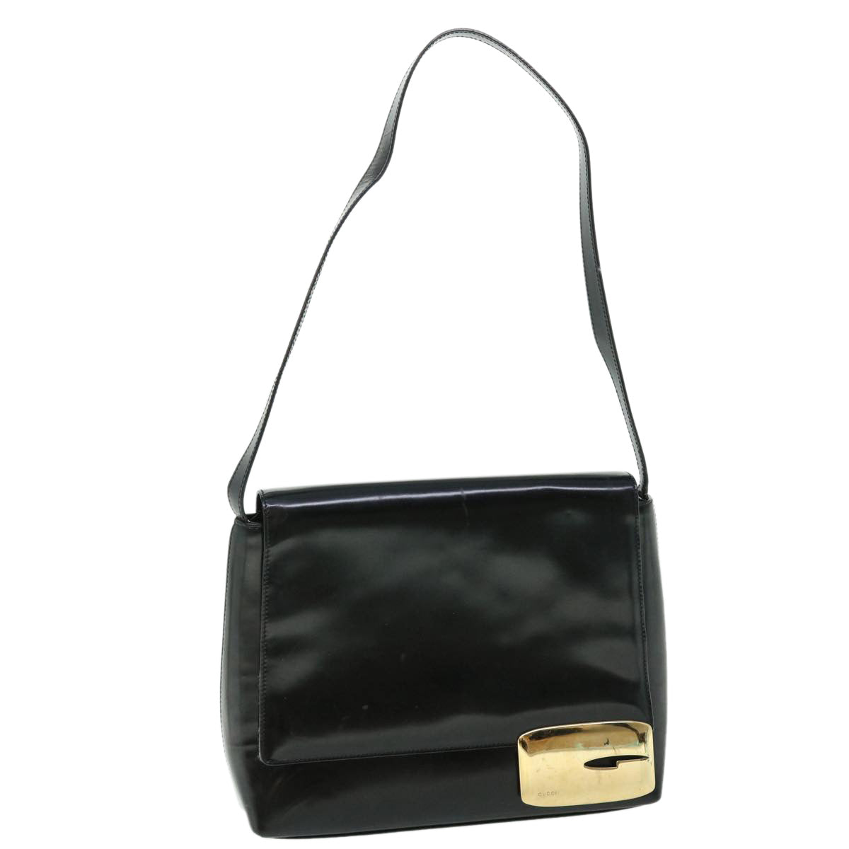 GUCCI Shoulder Bag Patent leather Black 001 3444 1812 ac2141