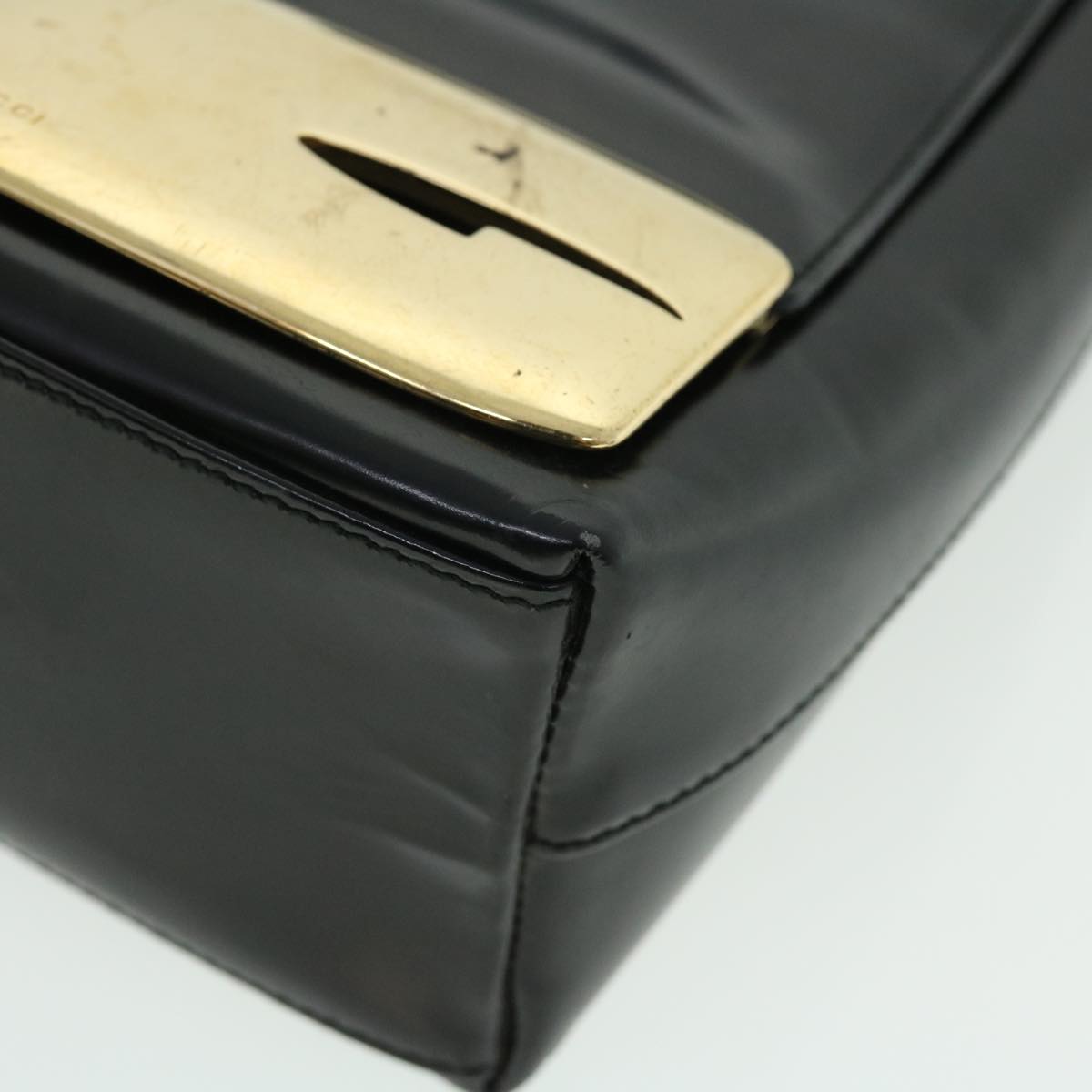 GUCCI Shoulder Bag Patent leather Black 001 3444 1812 ac2141