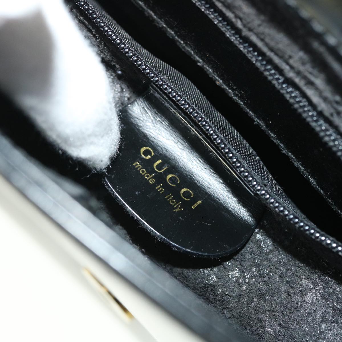 GUCCI Shoulder Bag Patent leather Black 001 3444 1812 ac2141