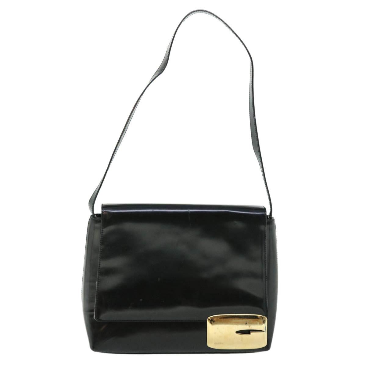 GUCCI Shoulder Bag Patent leather Black 001 3444 1812 ac2141