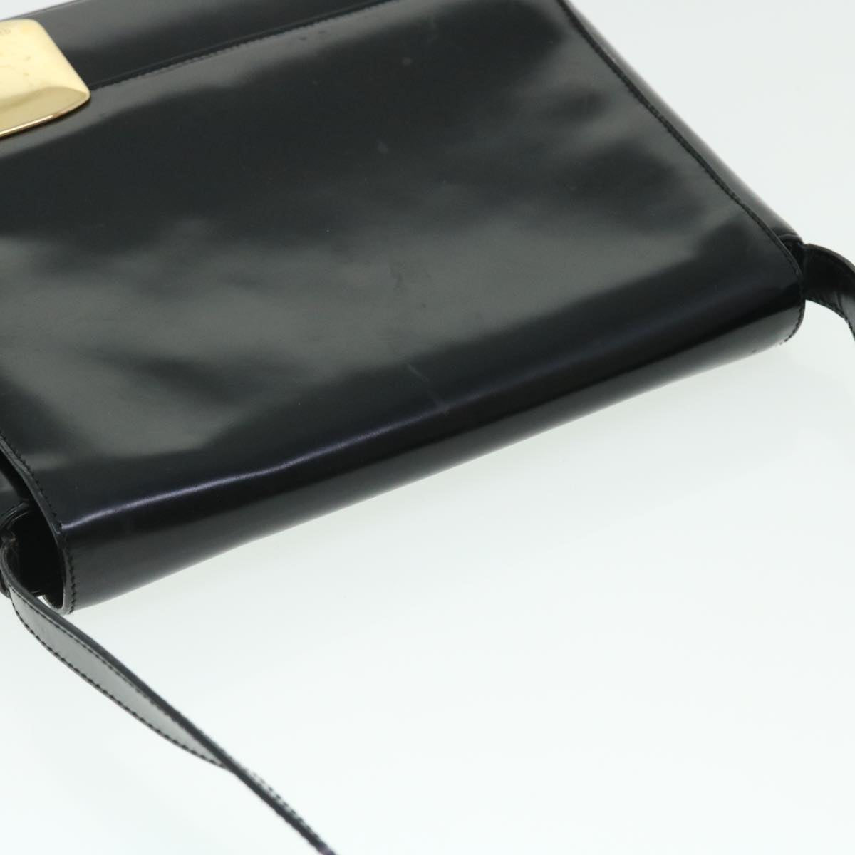 GUCCI Shoulder Bag Patent leather Black 001 3444 1812 ac2141