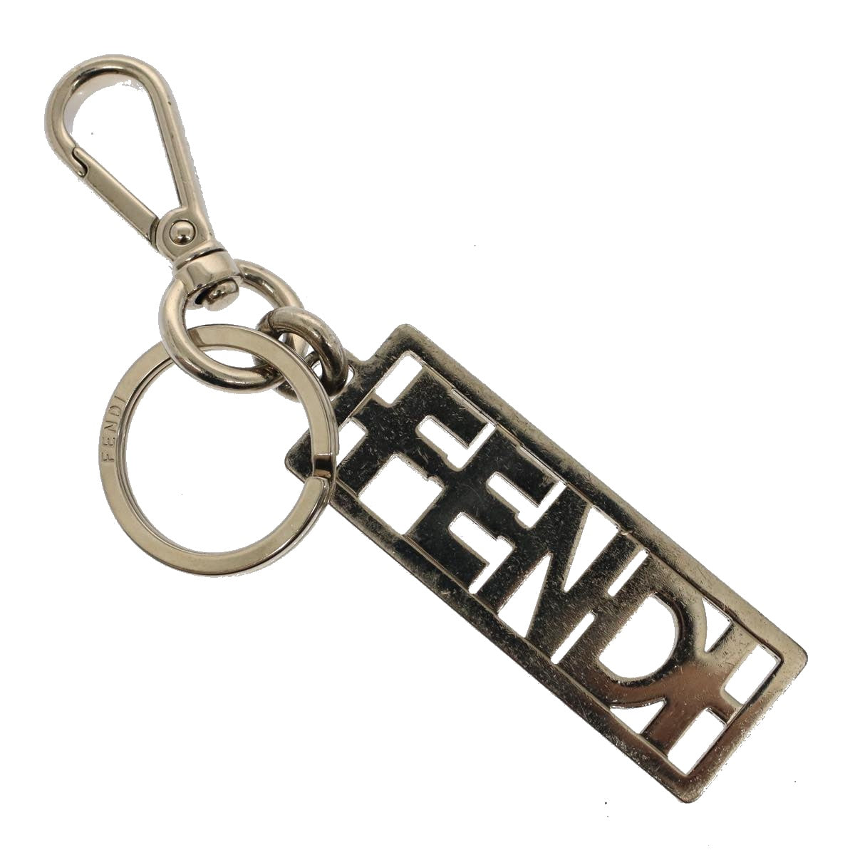 FENDI Key Holder Metal Silver ac2145
