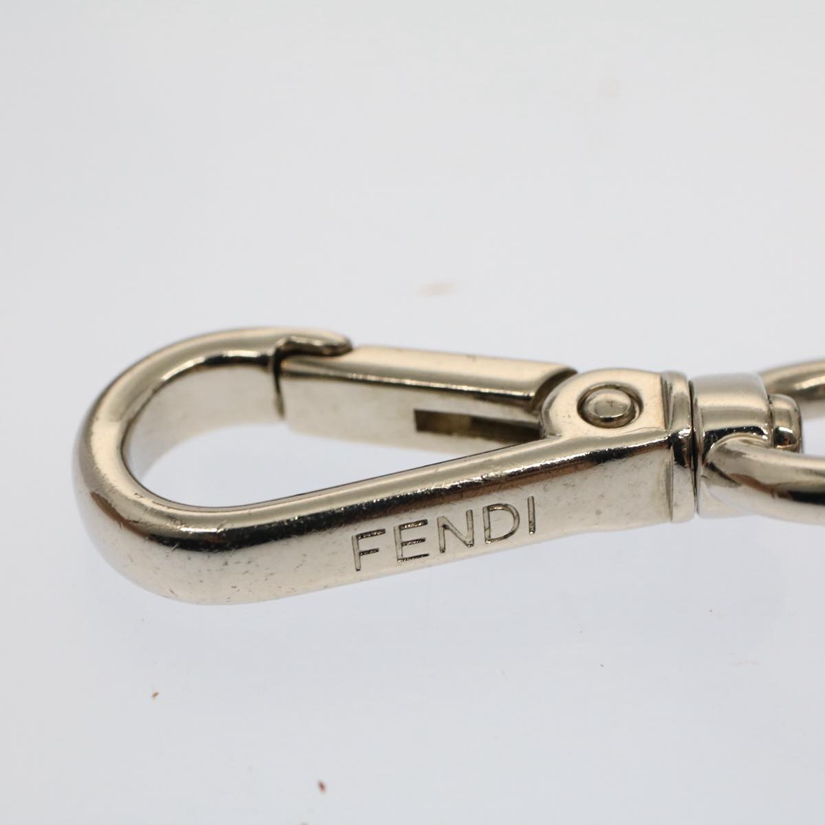 FENDI Key Holder Metal Silver ac2145
