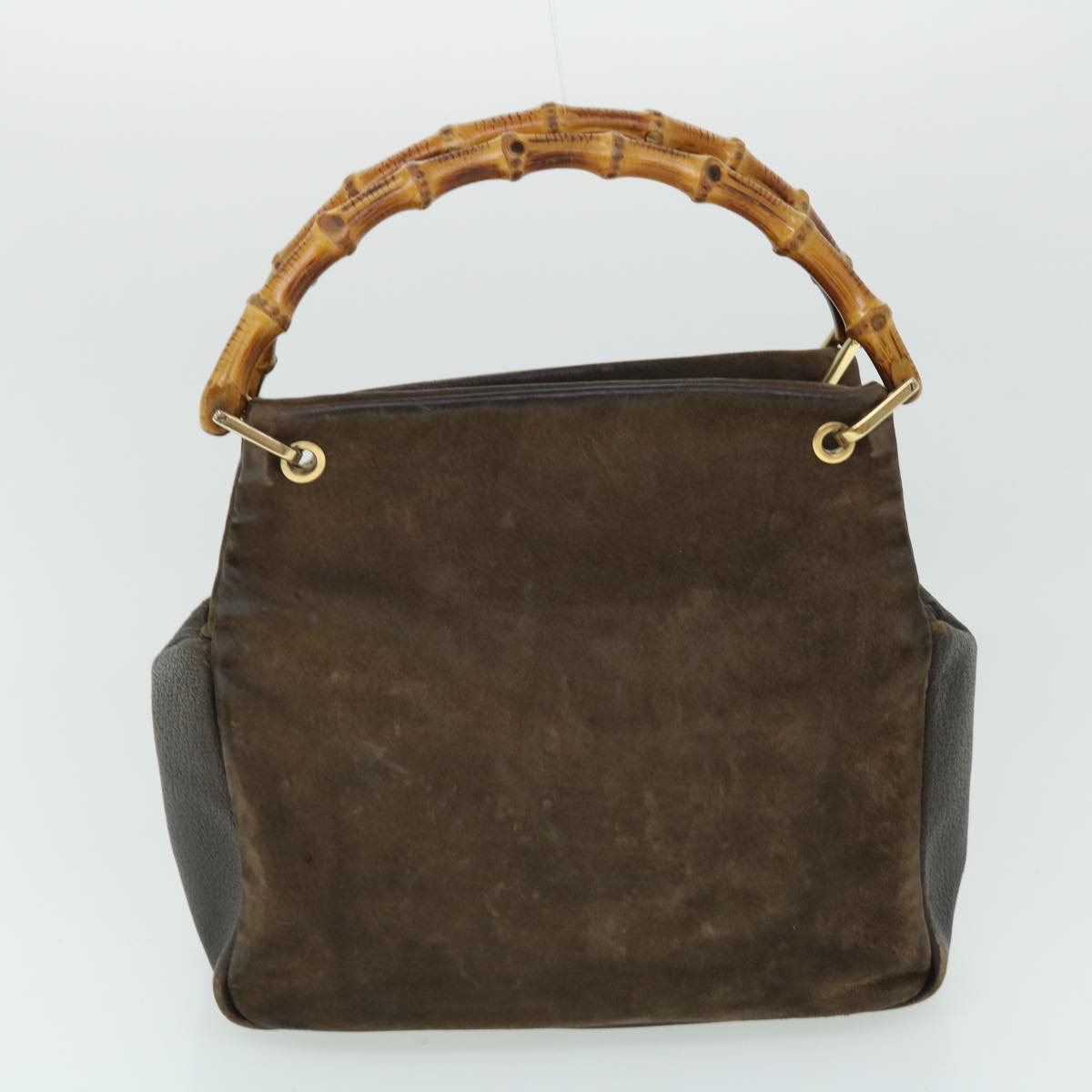 GUCCI Bamboo Shoulder Bag Nylon Canvas 4Set Black Beige Brown ac2155