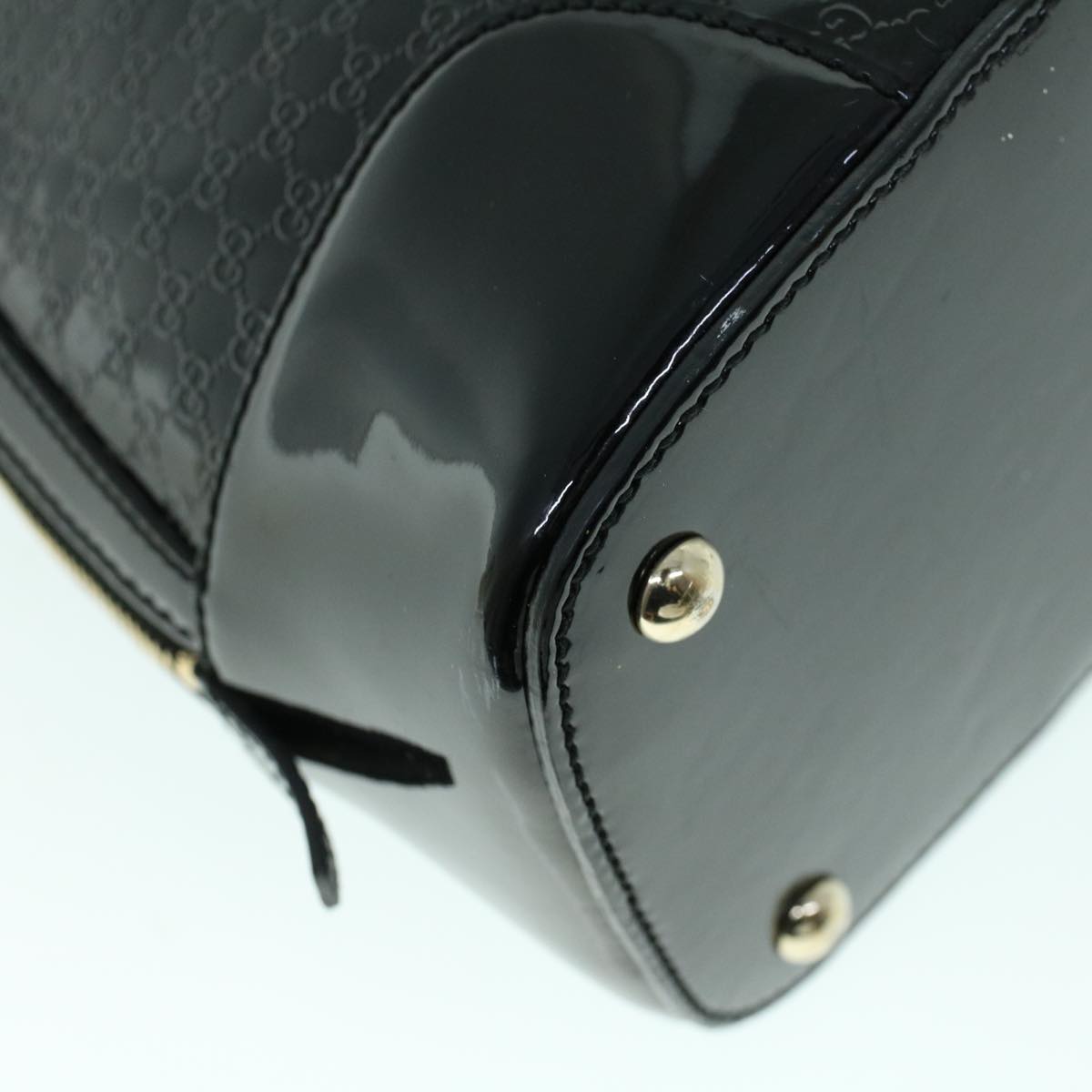 GUCCI Micro GG Canvas Hand Bag Black 309617 ac2156