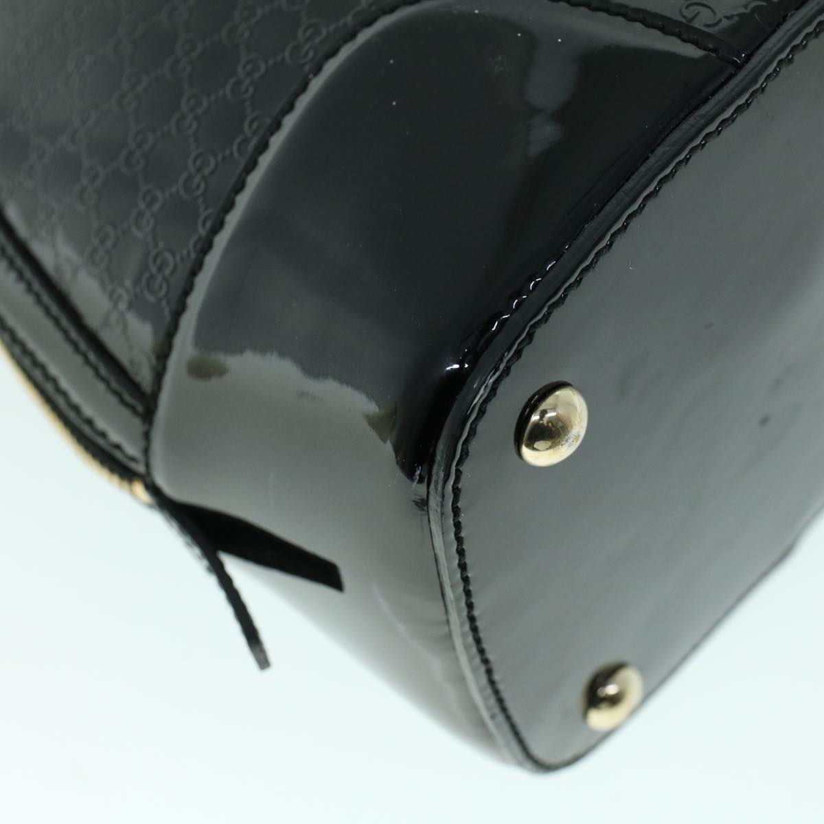 GUCCI Micro GG Canvas Hand Bag Black 309617 ac2156