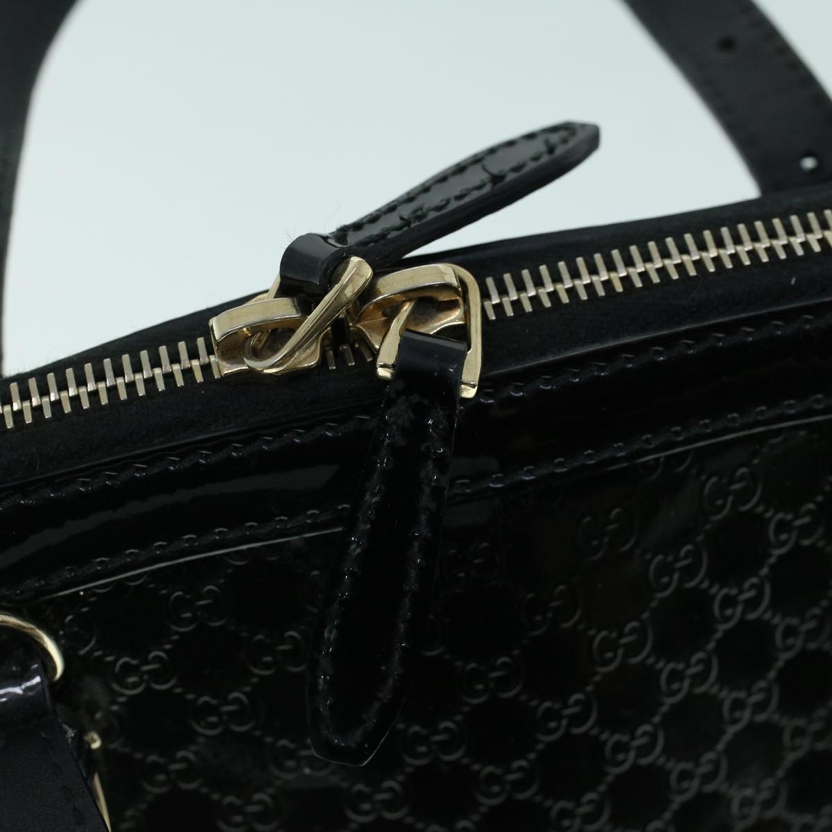 GUCCI Micro GG Canvas Hand Bag Black 309617 ac2156