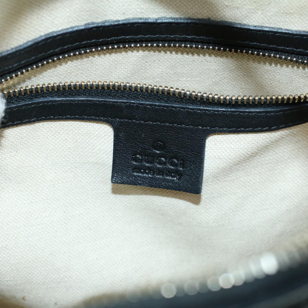 GUCCI Micro GG Canvas Hand Bag Black 309617 ac2156
