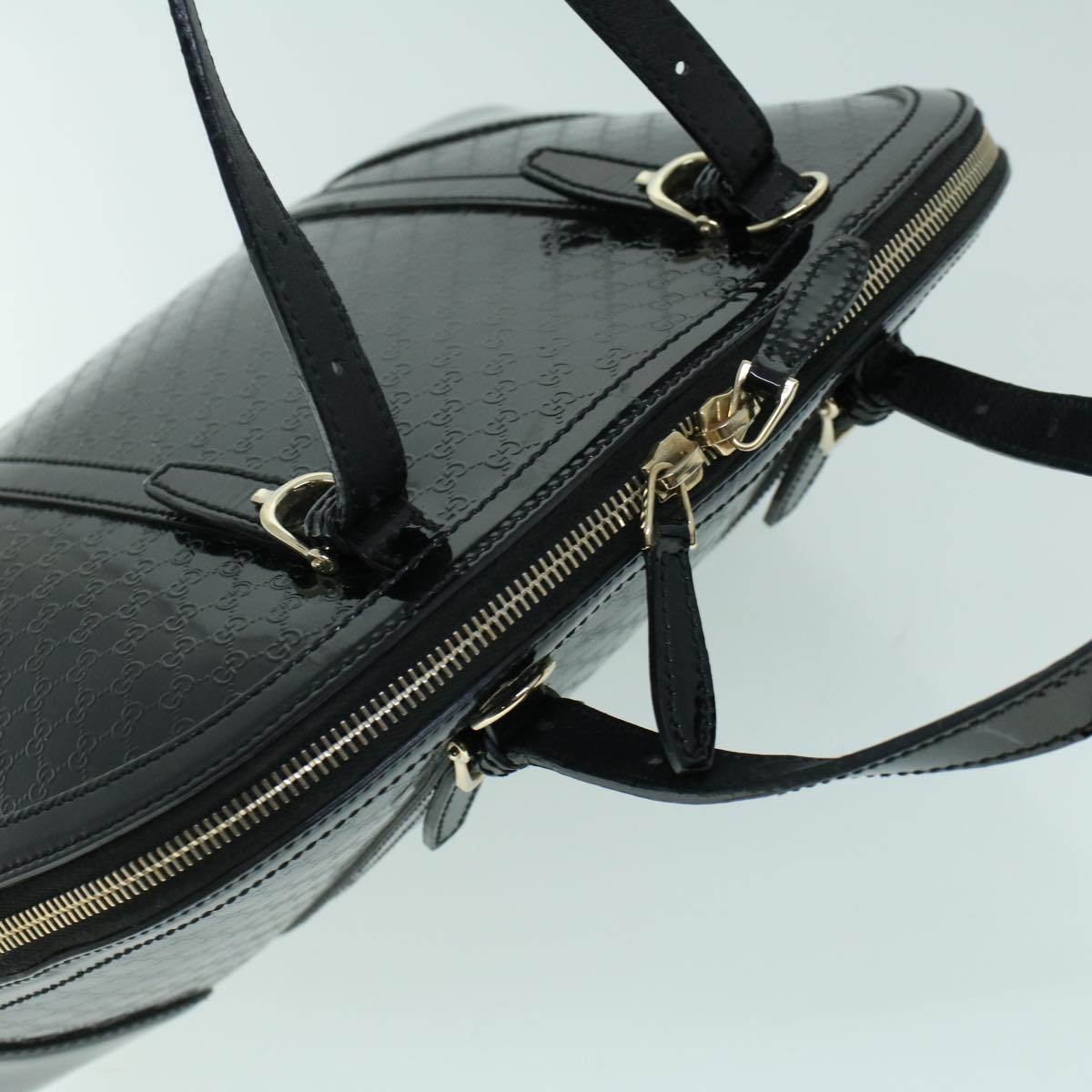 GUCCI Micro GG Canvas Hand Bag Black 309617 ac2156