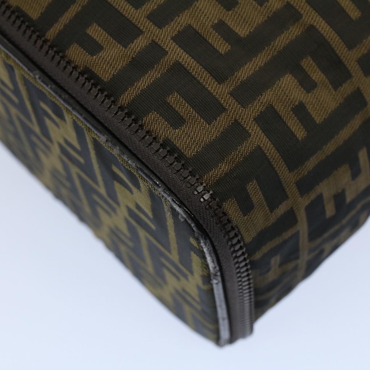 FENDI Zucca Canvas Vanity Cosmetic Pouch Brown ac2172
