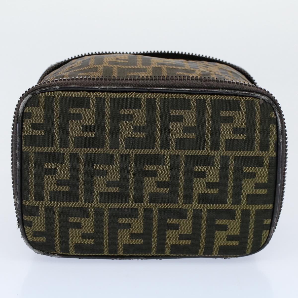 FENDI Zucca Canvas Vanity Cosmetic Pouch Brown ac2172