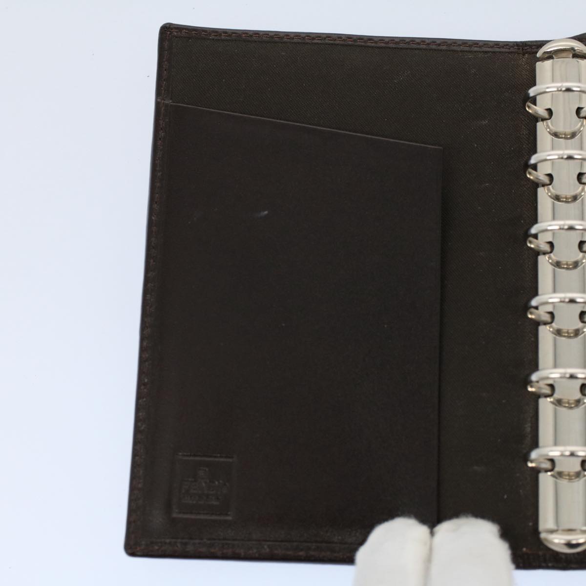 FENDI Zucca Canvas Agenda Day Planner Cover Brown ac2173