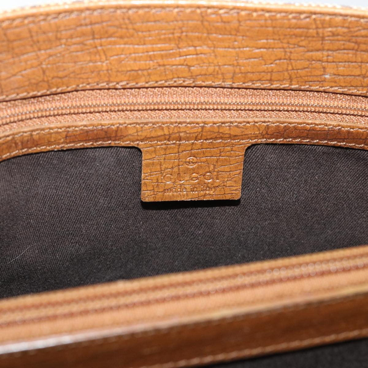 GUCCI GG Canvas Bamboo Shoulder Bag Canvas Leather Black 112526 ac2174