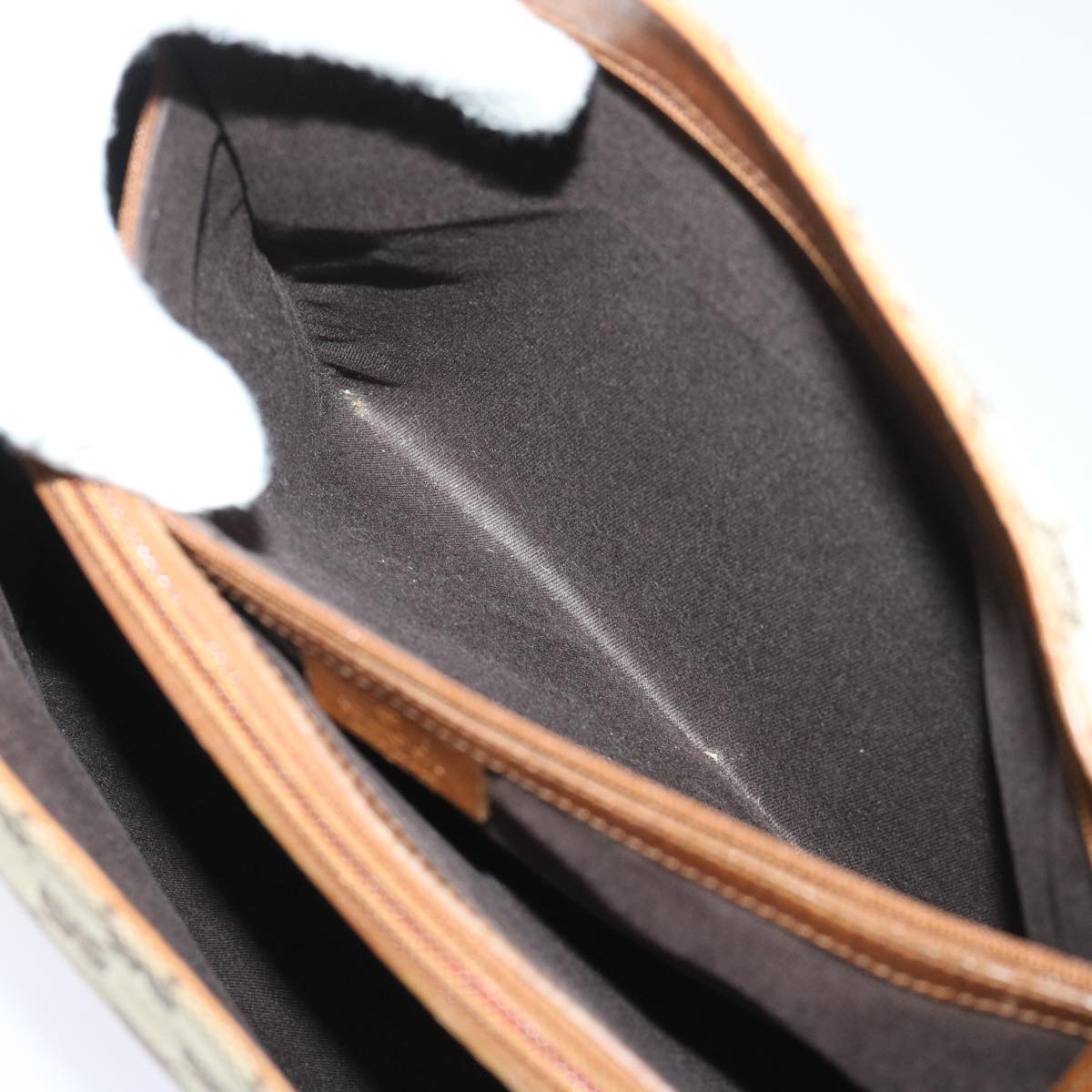 GUCCI GG Canvas Bamboo Shoulder Bag Canvas Leather Black 112526 ac2174