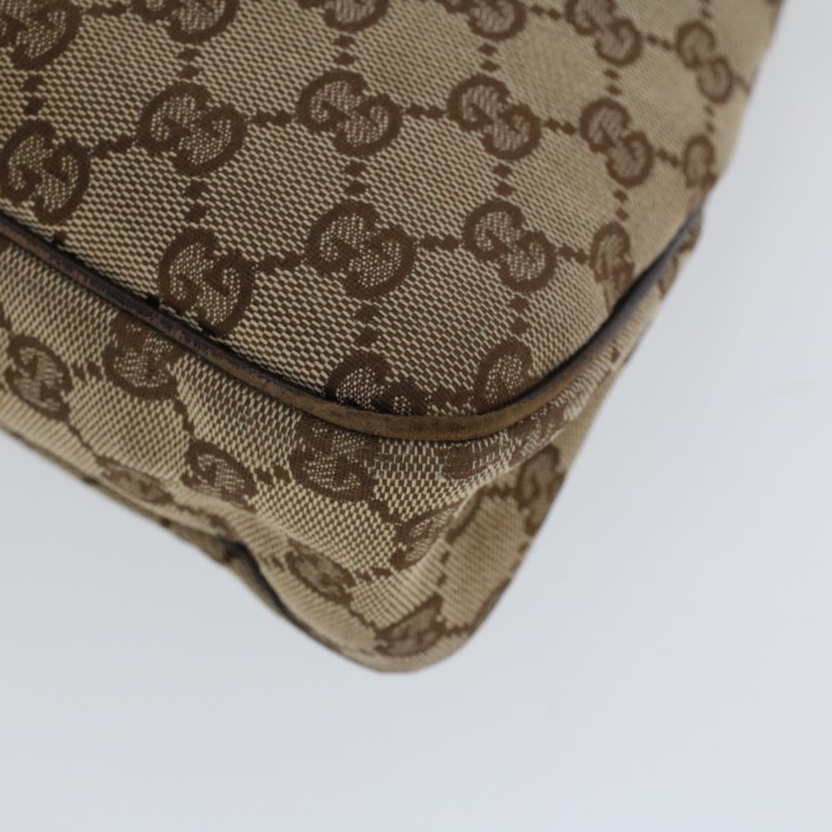 GUCCI GG Canvas Hand Bag Canvas Leather Beige Brown 121023 ac2176