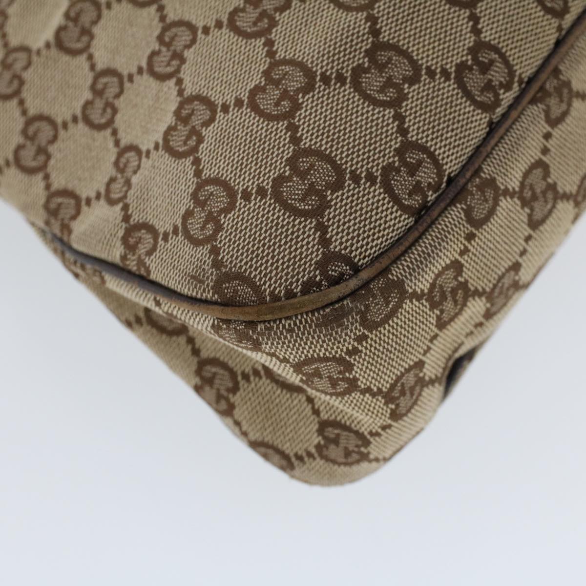 GUCCI GG Canvas Hand Bag Canvas Leather Beige Brown 121023 ac2176