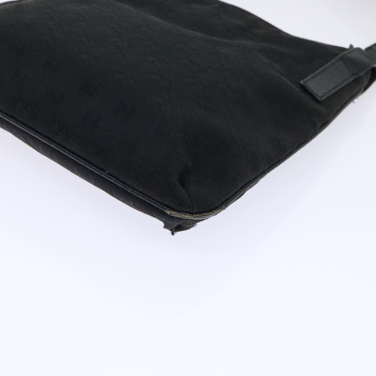 GUCCI GG Canvas Shoulder Bag Canvas Leather Black 122793 ac2179