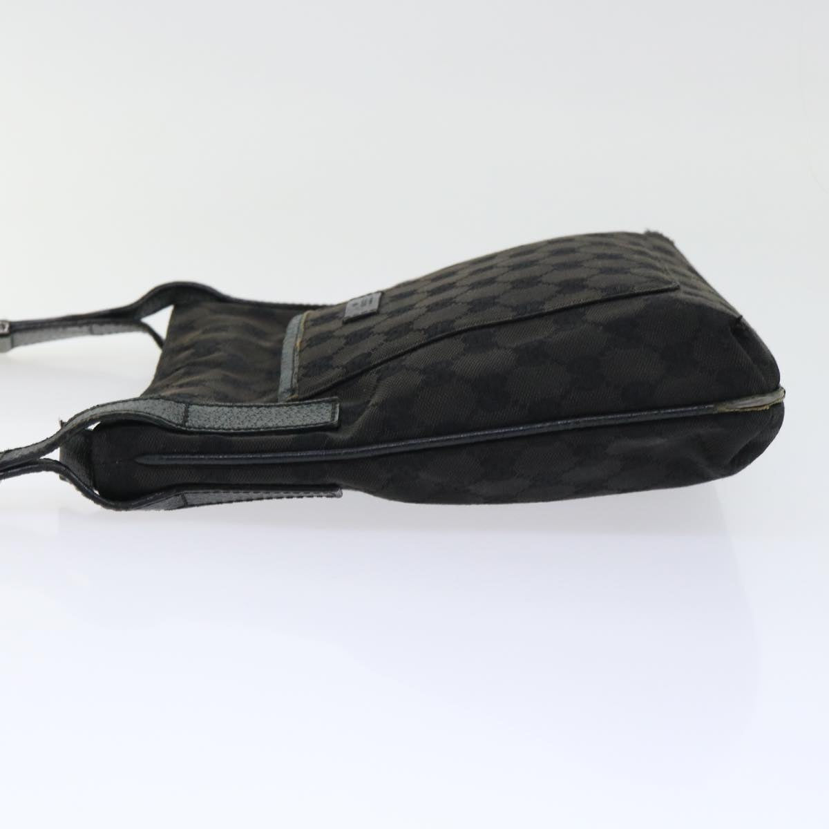 GUCCI GG Canvas Shoulder Bag Canvas Leather Black 122793 ac2179