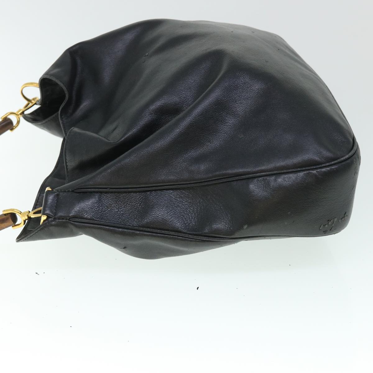 GUCCI Bamboo Shoulder Bag Leather 2way Black 001 3754 1577 ac2180