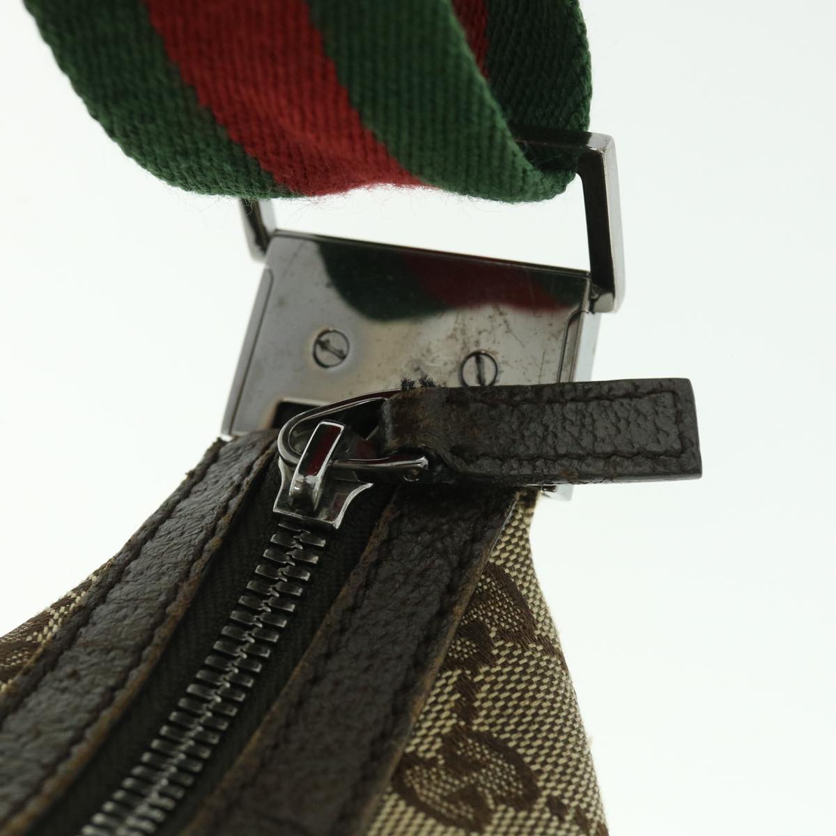 GUCCI GG Canvas Web Sherry Line Shoulder Bag Beige Red Green 122790 ac2189