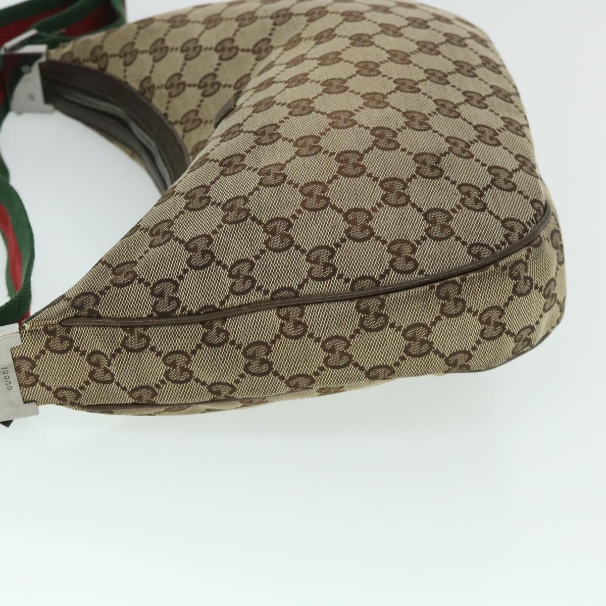 GUCCI GG Canvas Web Sherry Line Shoulder Bag Beige Red Green 122790 ac2189