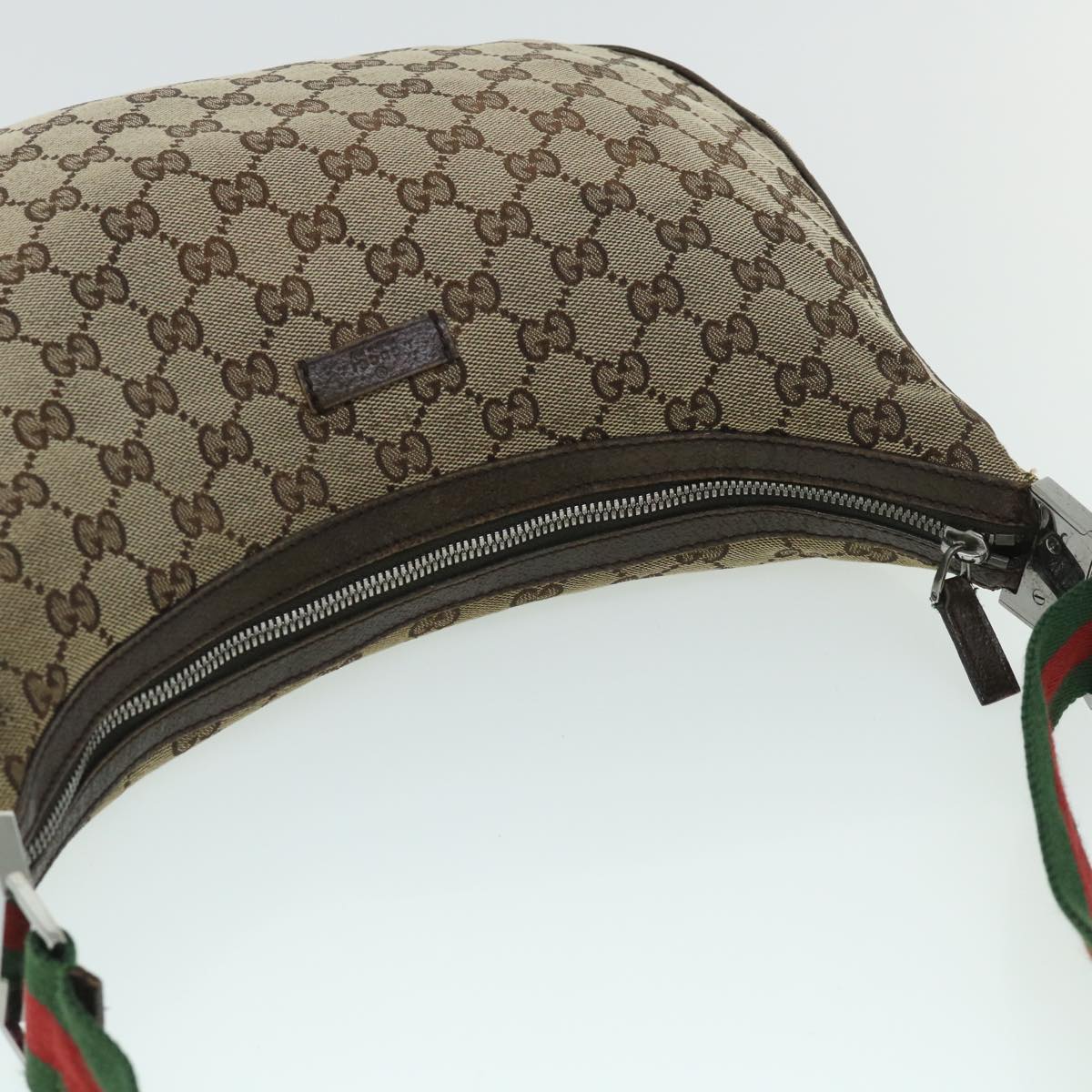 GUCCI GG Canvas Web Sherry Line Shoulder Bag Beige Red Green 122790 ac2189