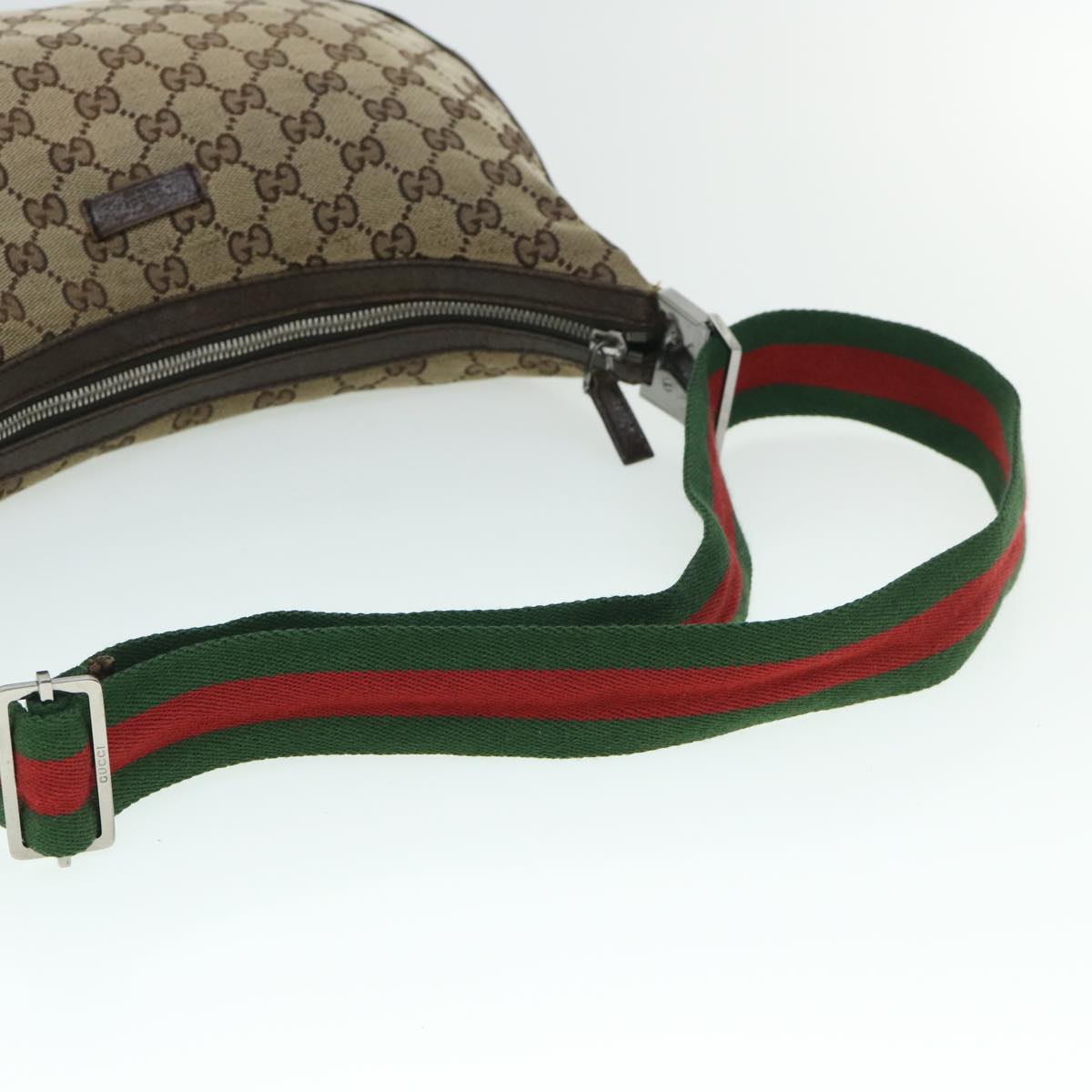 GUCCI GG Canvas Web Sherry Line Shoulder Bag Beige Red Green 122790 ac2189
