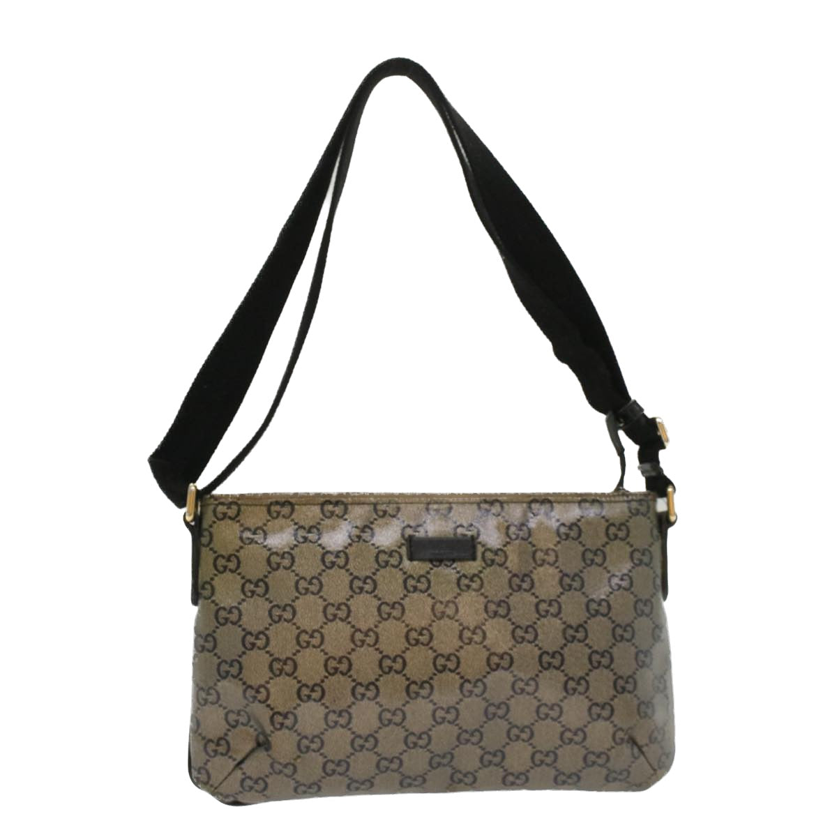 GUCCI GG Crystal Shoulder Bag Silver 189749 ac2190