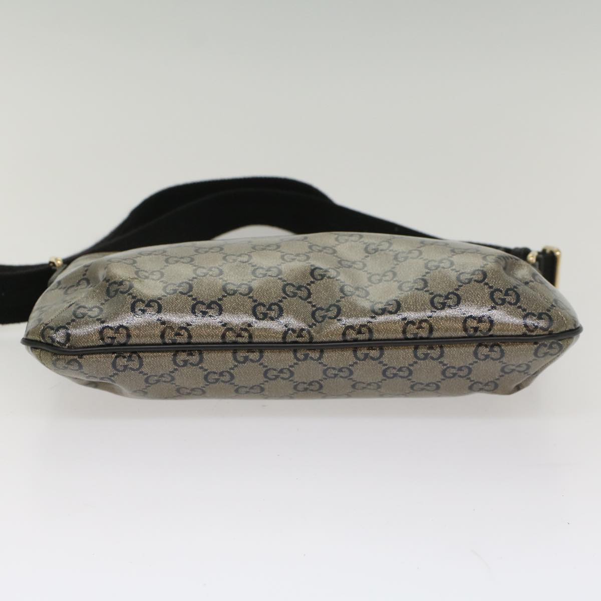 GUCCI GG Crystal Shoulder Bag Silver 189749 ac2190