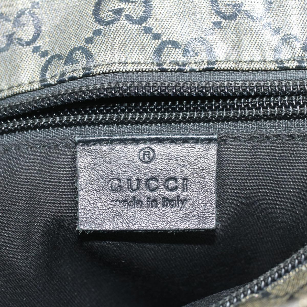 GUCCI GG Crystal Shoulder Bag Silver 189749 ac2190