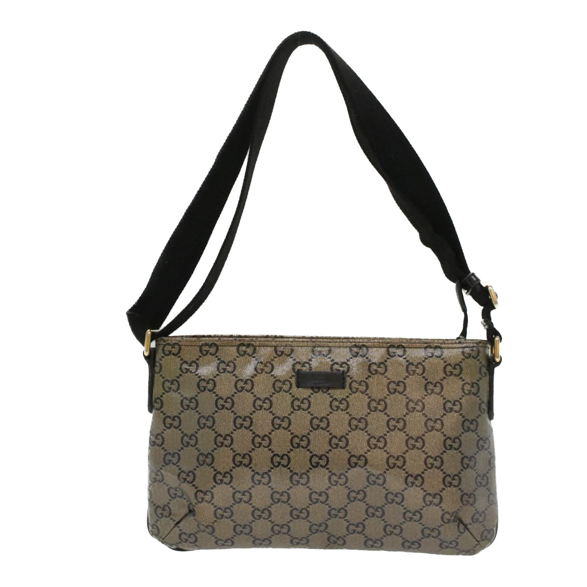 GUCCI GG Crystal Shoulder Bag Silver 189749 ac2190