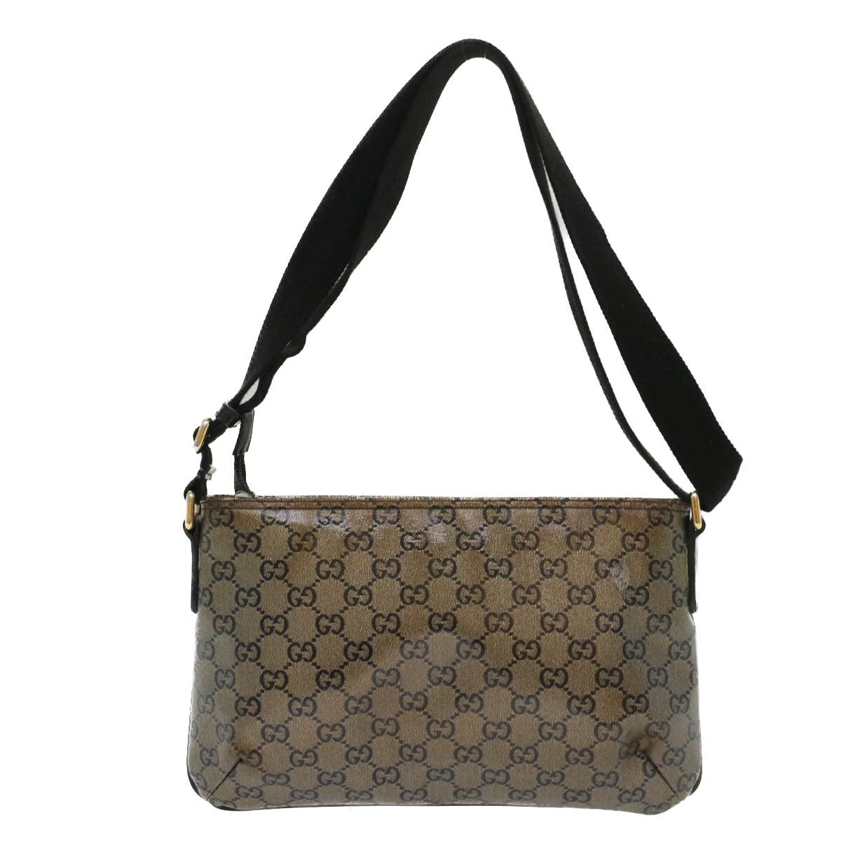 GUCCI GG Crystal Shoulder Bag Silver 189749 ac2190