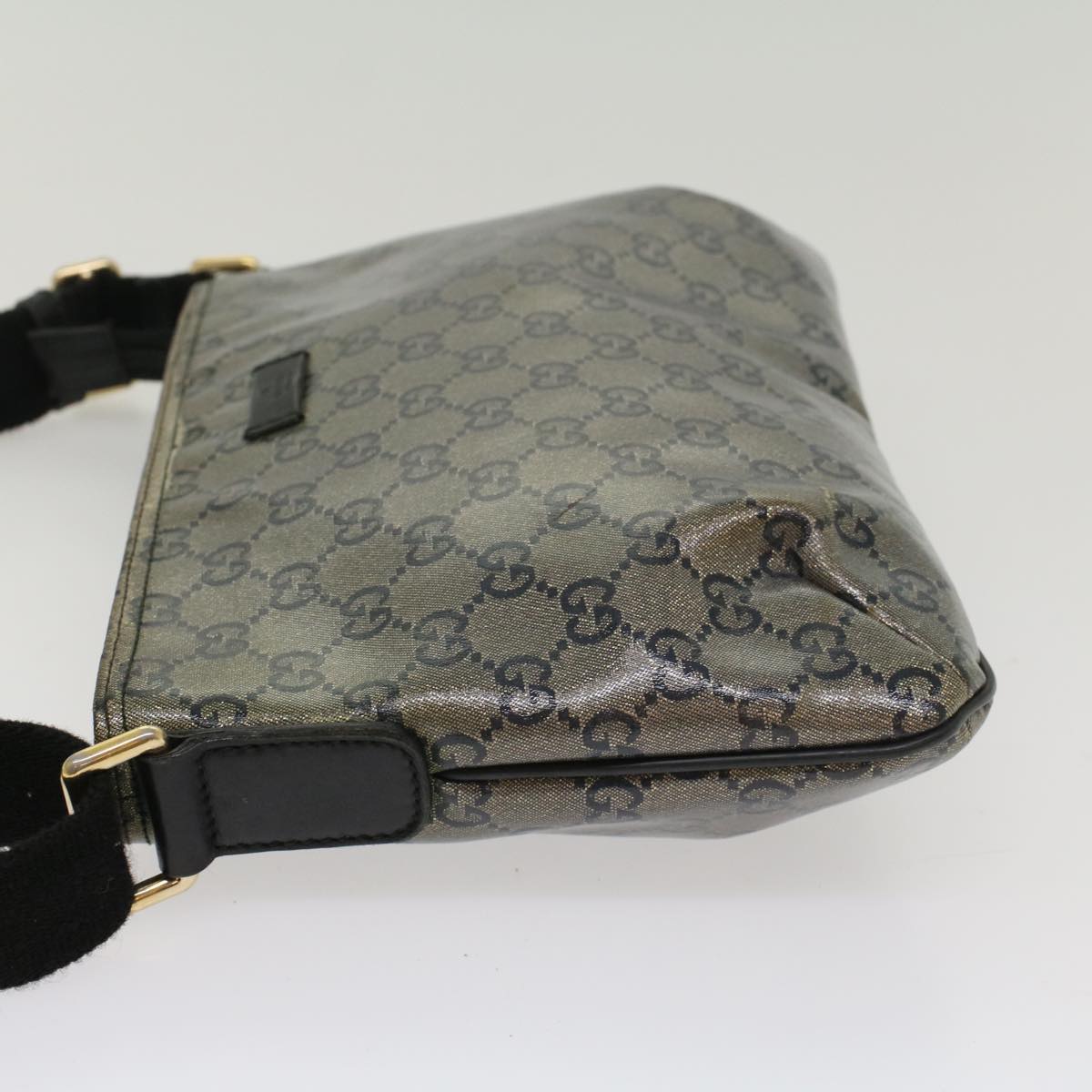 GUCCI GG Crystal Shoulder Bag Silver 189749 ac2190