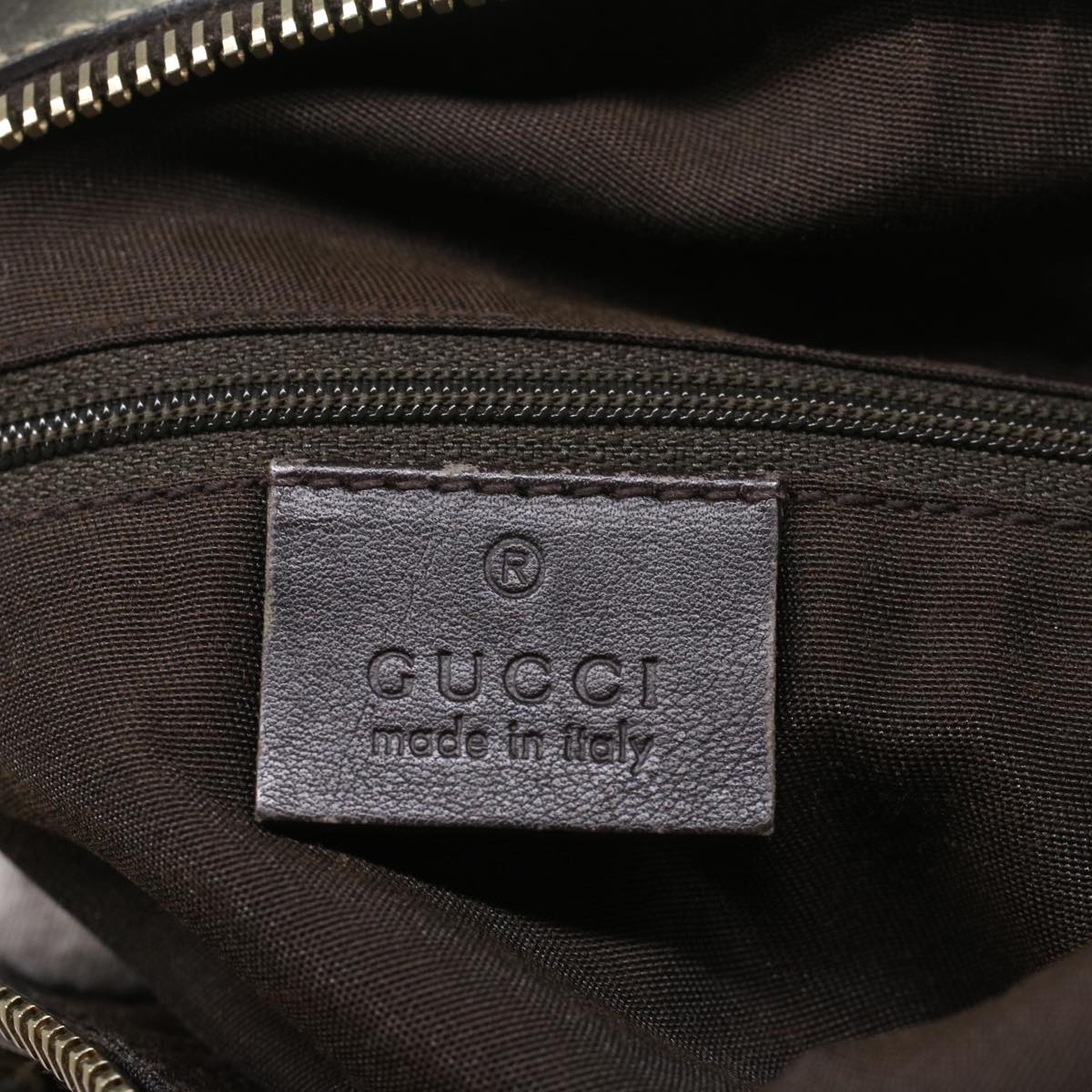 GUCCI GG Canvas Shoulder Bag Leather Beige 203257 ac2198