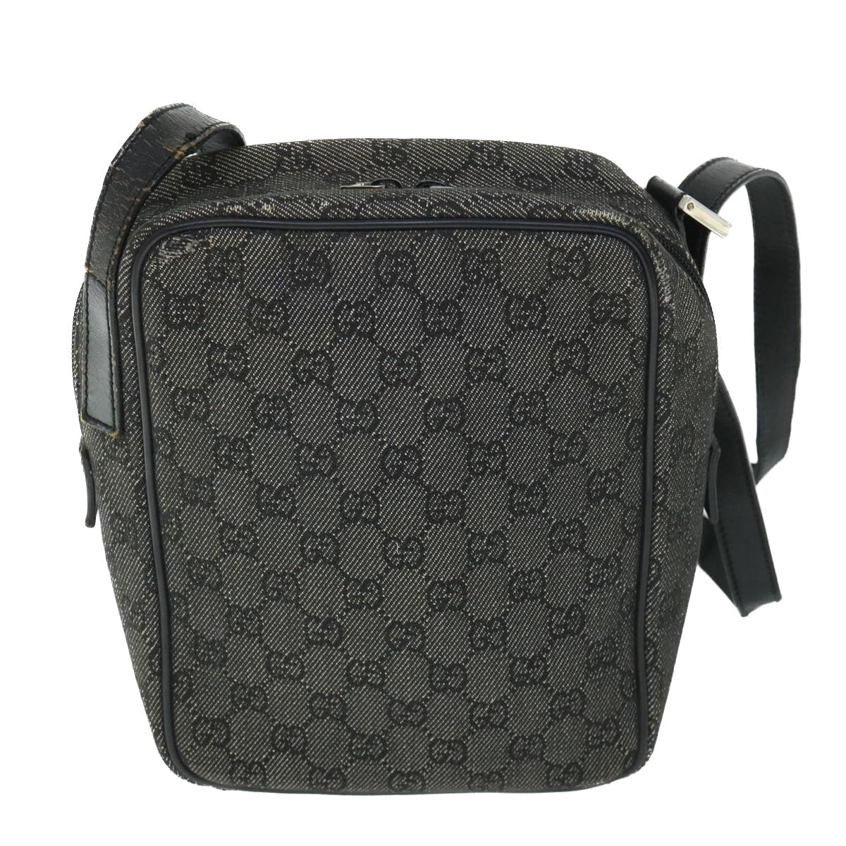 GUCCI GG Canvas Shoulder Bag Black 03136 ac2200