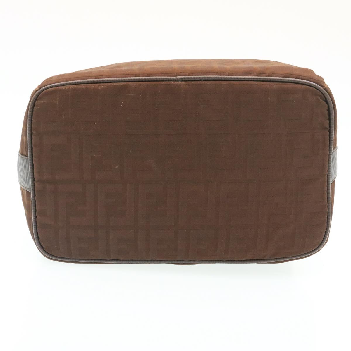 FENDI Zucca Canvas Pouch Pouch Brown Black ac241