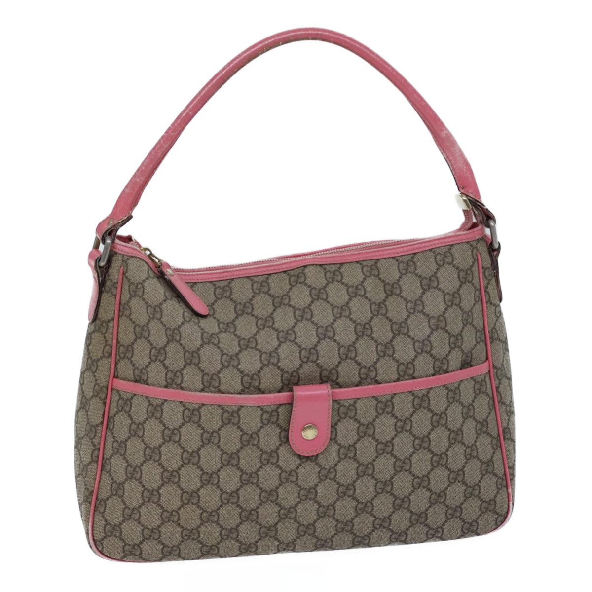 GUCCI GG Supreme Shoulder Bag PVC Beige 189898 ac2964