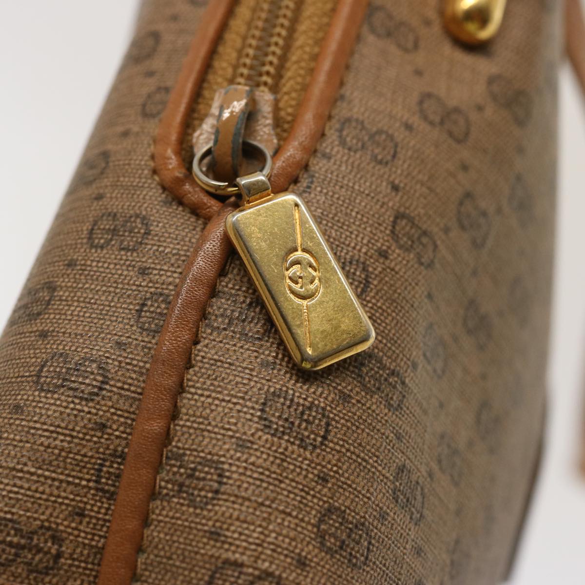 GUCCI Micro GG Supreme Shoulder Bag PVC Beige 007 104 4916 ac2966
